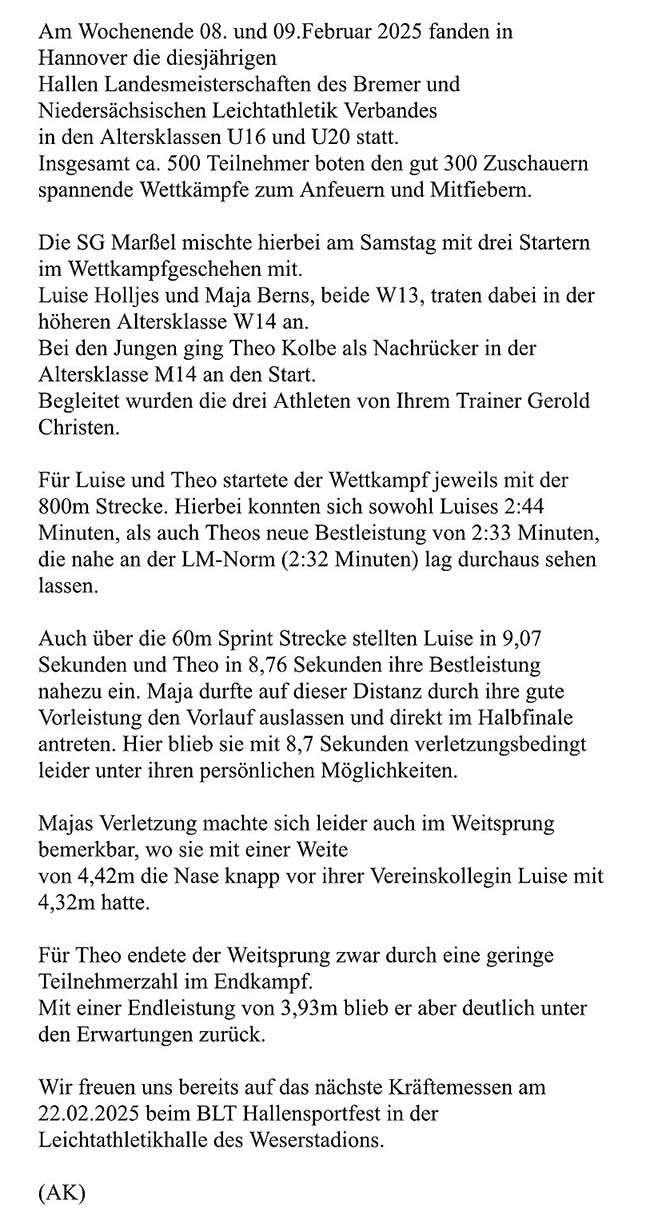 Hallen Landesmeisterschaften